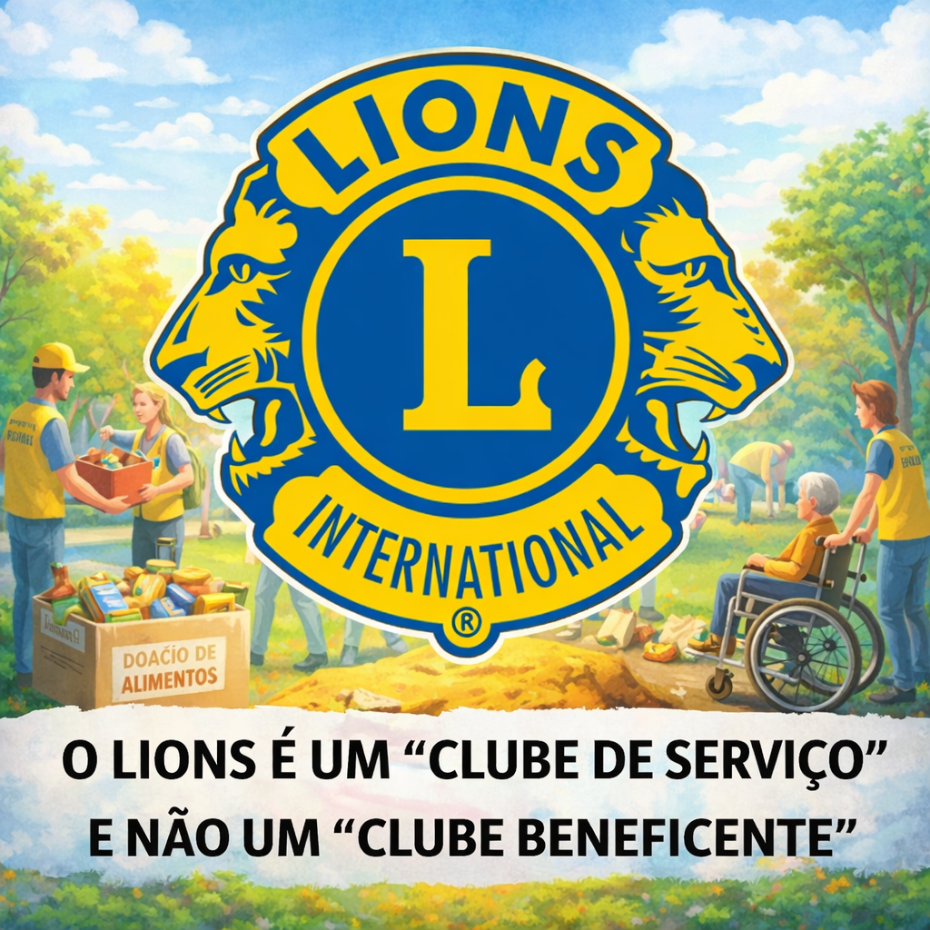 O LIONS É UM “CLUBE DE SERVIÇO E NÃO UM “CLUBE BENEFICENTE”
